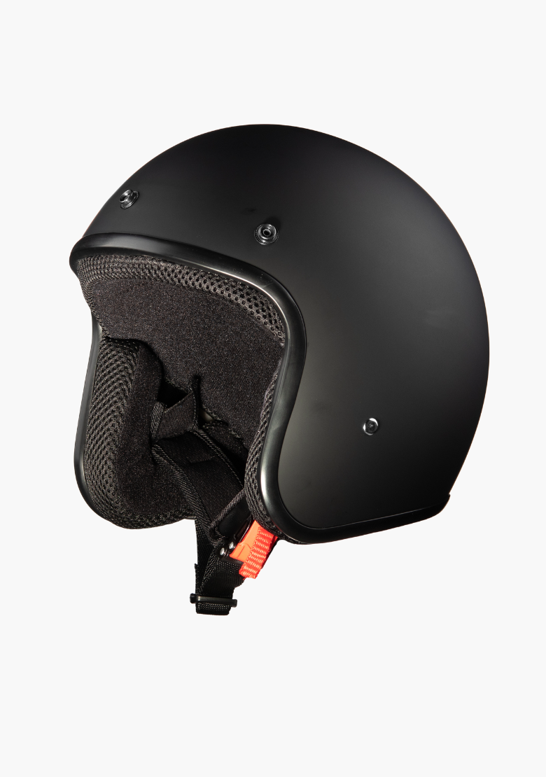 GCL Classic 3/4 Style Motorcycle Helmet Matte Black