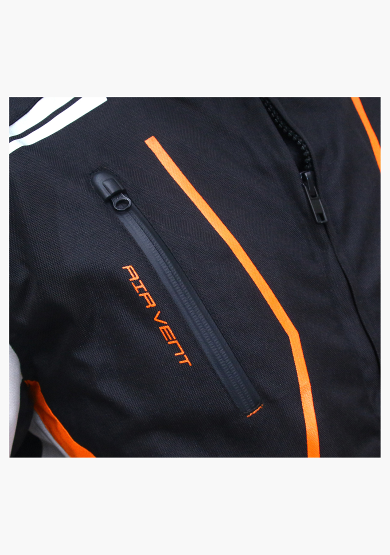 GCL Invader Armoured Motorcycle Textile Jacket - Orange