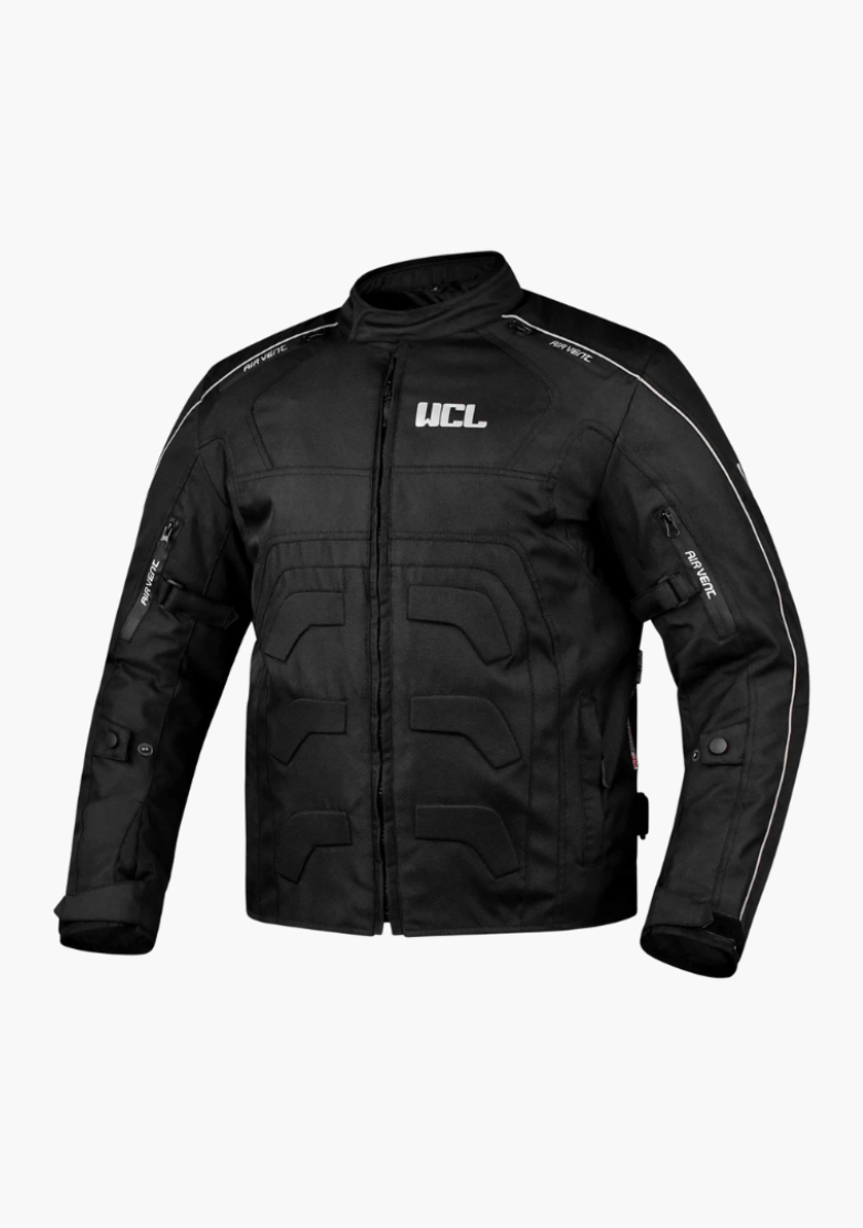 GCL Conqueror Armoured Motorcycle Textile Jacket - Black