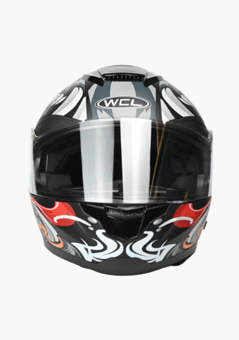 GCL Raider Full Face Motorcycle Helmet - Drop Down Tinted Visor, Quick Release Buckle, AS/NZS and ECE Approved - Matt Red