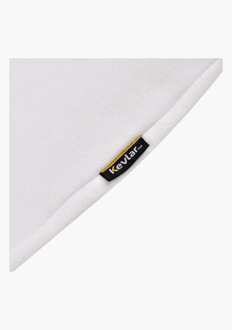 WCL Armoured Kevlar Lined Motorcycle Riding Hoodie w/t CE Level 1 Armor - White WCL Helmet