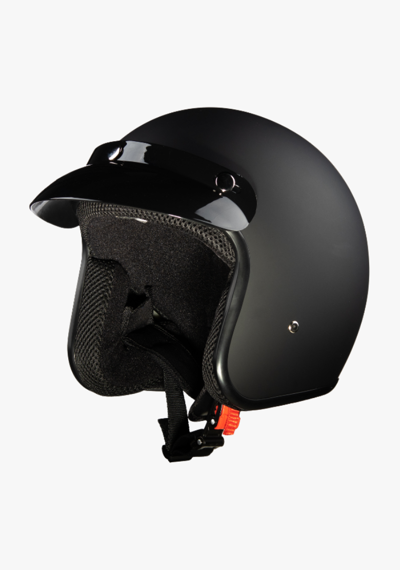 GCL Classic 3/4 Style Motorcycle Helmet Matte Black