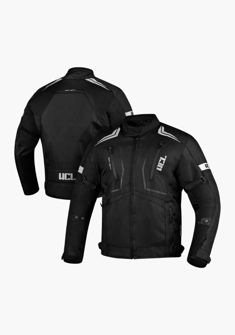WCL Invader Armoured Motorcycle Textile Jacket - Black
