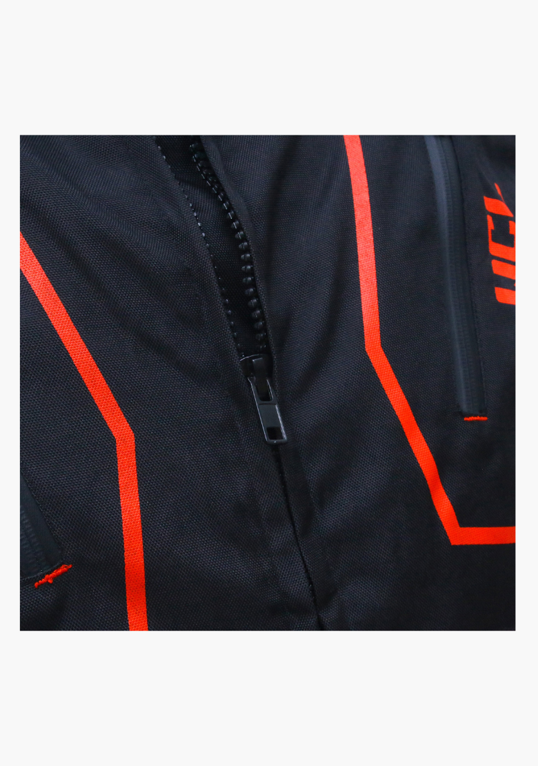 GCL Invader Armoured Motorcycle Textile Jacket Red