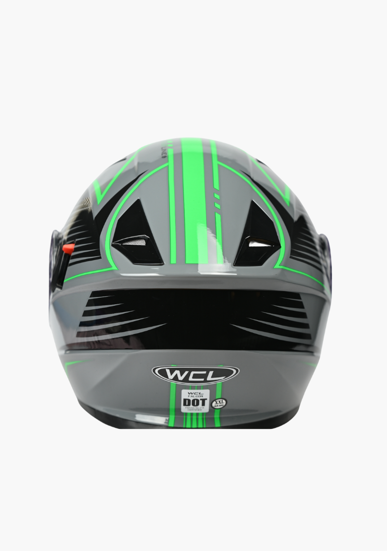 GCL Modular Full Face Motorcycle Helmet AS/NZS Certified with Double Lens Visor - Green Black