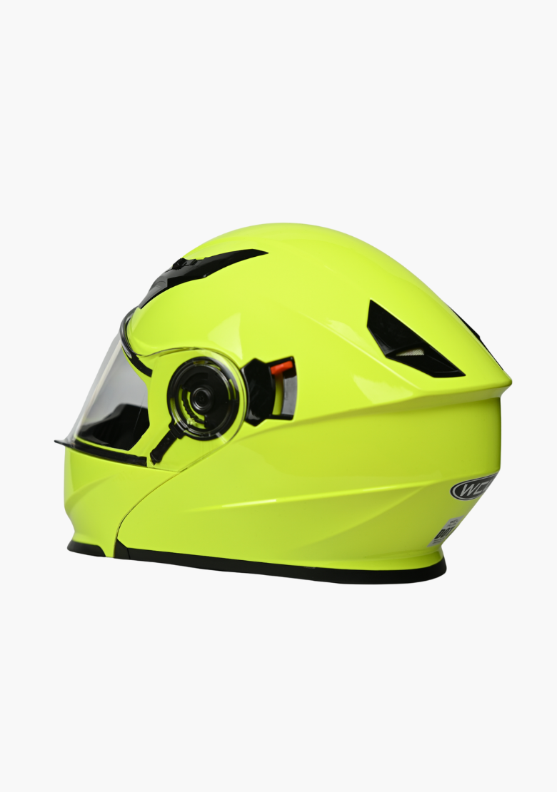 GCL Modular Full Face Motorcycle AS/NZS Certified Helmet with Double Lens Visor - High Visibility
