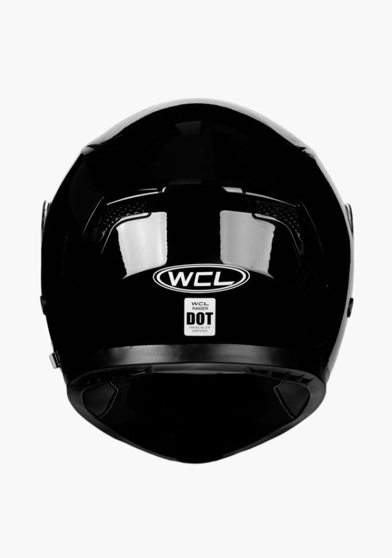 GCL Raider Full Face Motorcycle Helmet - Drop Down Tinted Visor, Quick Release Buckle, AS/NZS and ECE Approved  - Gloss Black