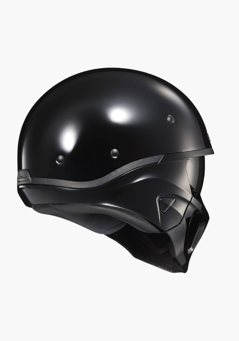 GCL 2 in 1 Striker Helmet with Removable Mask - Drop Down Tinted Visor, Quick Release Buckle, AS/NZS Approved - Glossblack
