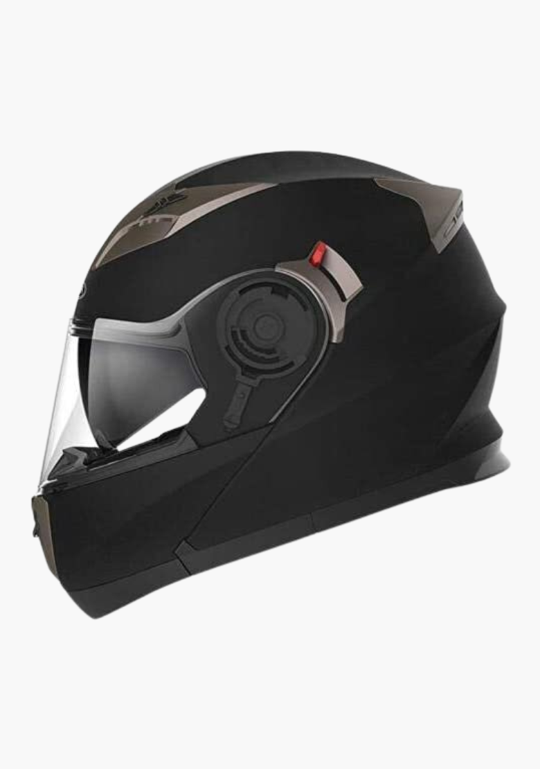 GCL Modular Full Face Motorcycle Helmet AS/NZS Certified with Double Lens Visor - Flat Black