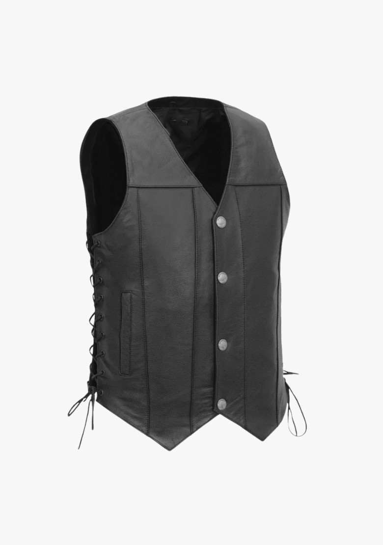 GCL Buffalo Snaped Western Style Motorcycle Leather Bar Vest