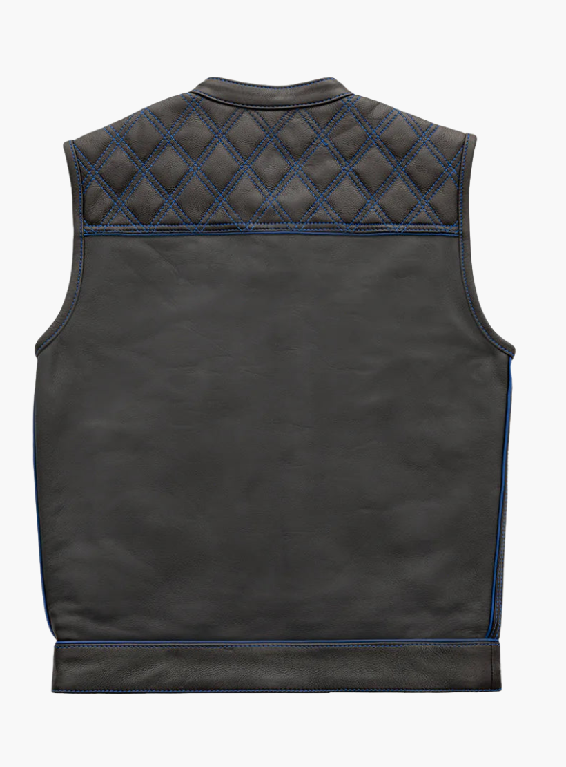 GCL Leather Club Vest w/t Blue Lace