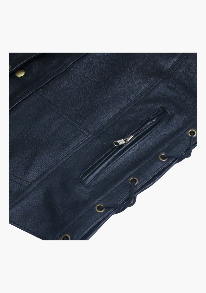 GCL Western style Ten Pocket Leather Vest