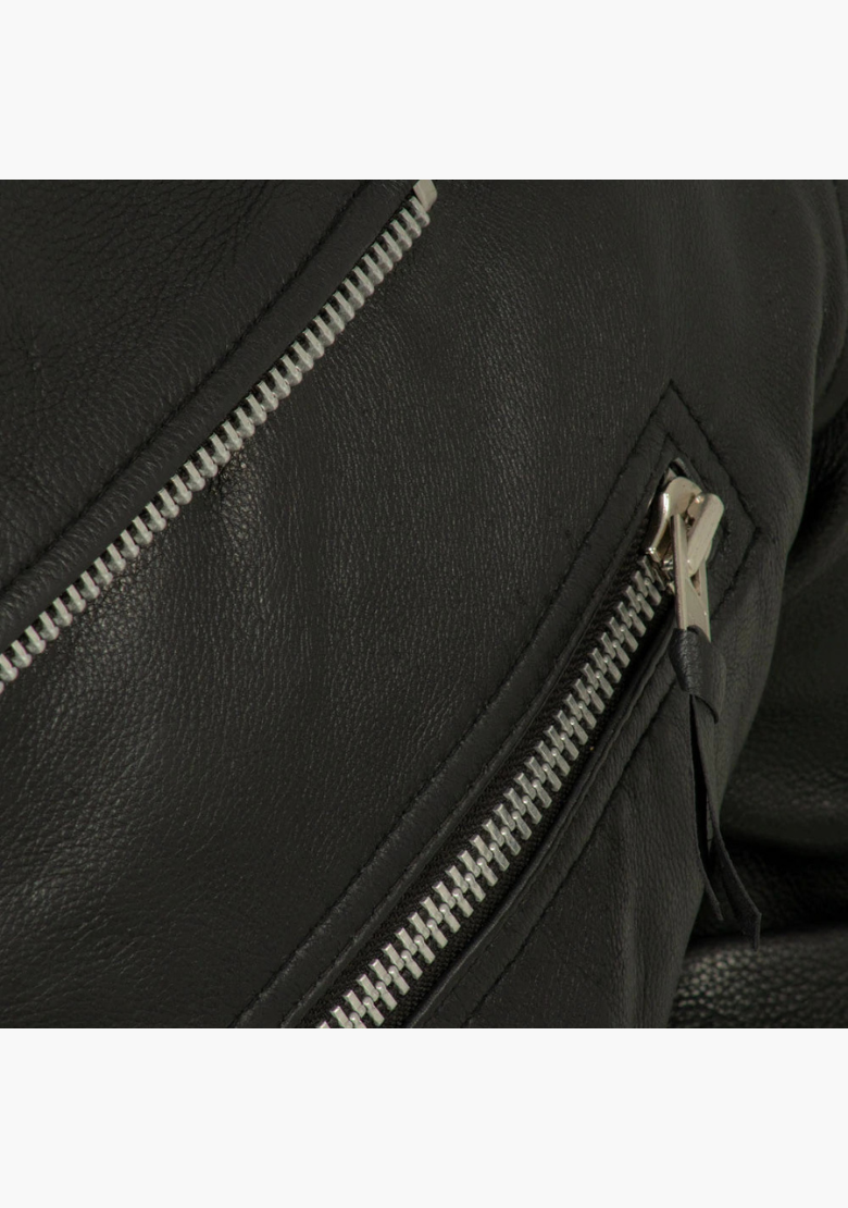 GCL Premium Leather Classic Brando Style Motorcycle Jacket