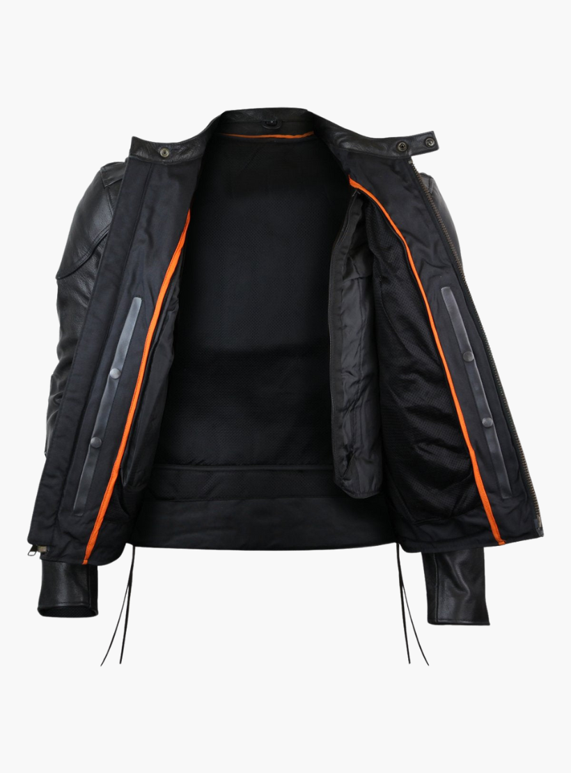 GCL Cowhide Leather Classic Vented Racer Jacket