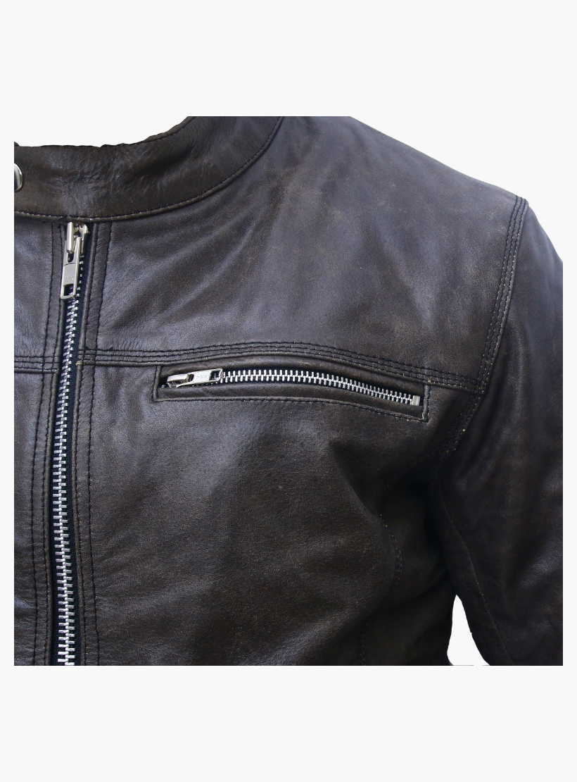 GCL Leather Scooter Style Motorcycle Jacket