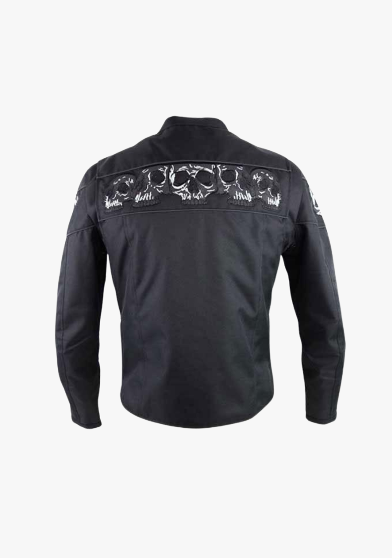 GCL Reflective Skull Textile Motorcycle Jacket
