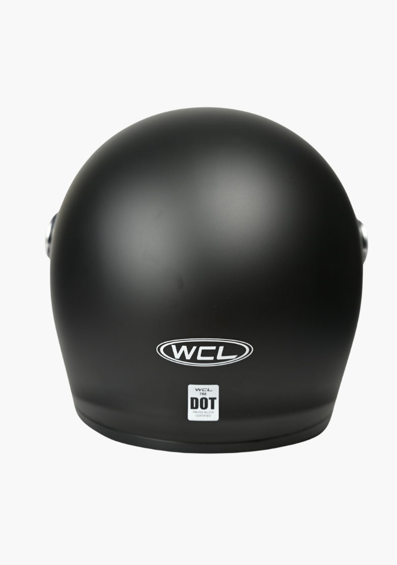 GCL 788 Full Face Motorcycle Helmet -  Quick Release Buckle, AS/NZS and ECE Approved - Mattblack