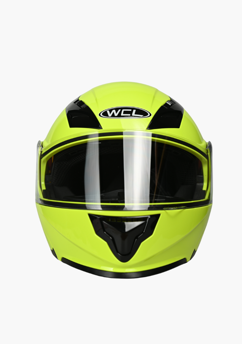 GCL Modular Full Face Motorcycle AS/NZS Certified Helmet with Double Lens Visor - High Visibility