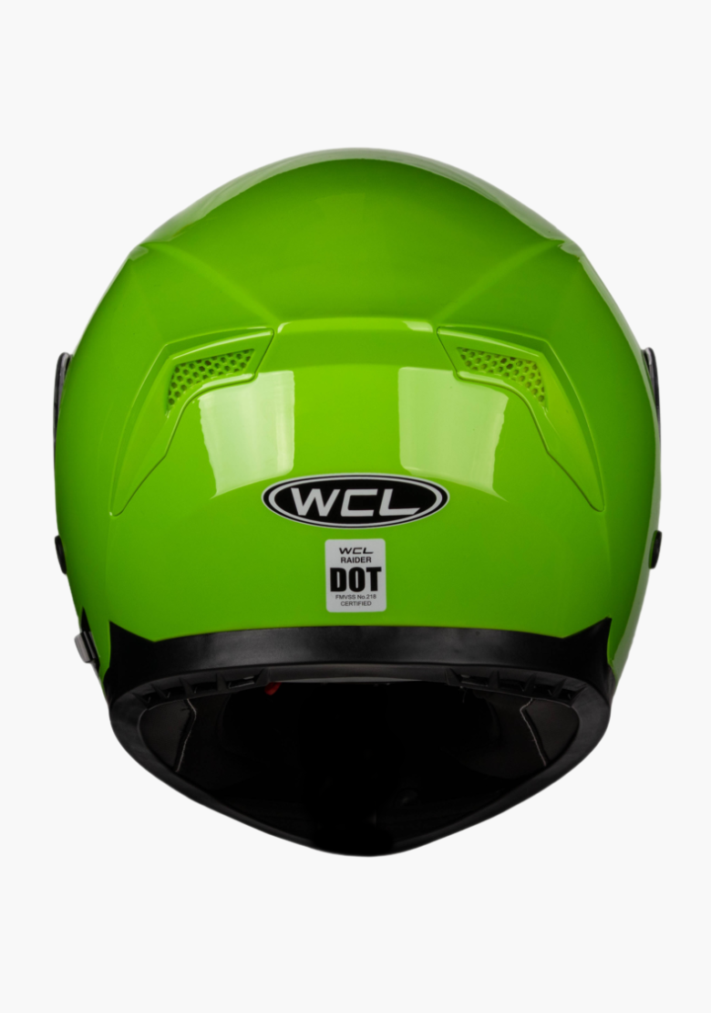 GCL Raider Full Face Motorcycle Helmet - Drop Down Tinted Visor, Quick Release Buckle, AS/NZS and ECE Approved - Lime Green
