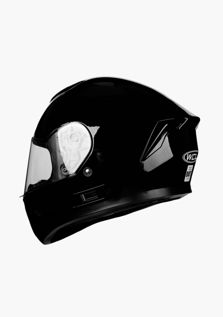 GCL Raider Full Face Motorcycle Helmet - Drop Down Tinted Visor, Quick Release Buckle, AS/NZS and ECE Approved  - Gloss Black