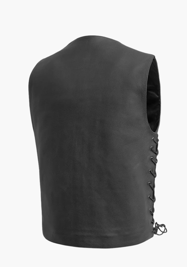 GCL Buffalo Snaped Western Style Motorcycle Leather Bar Vest