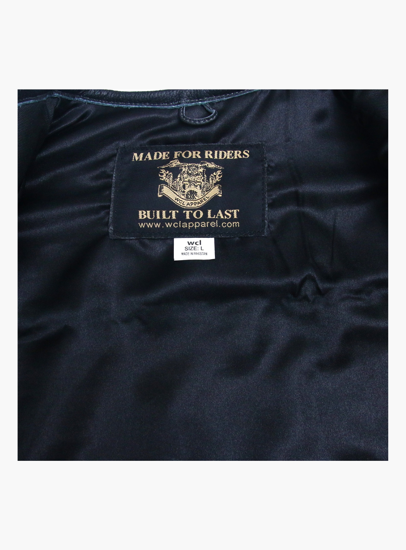 GCL Hybrid Canvas Leather Club Vest w/t Navy Blue Quilted Leather