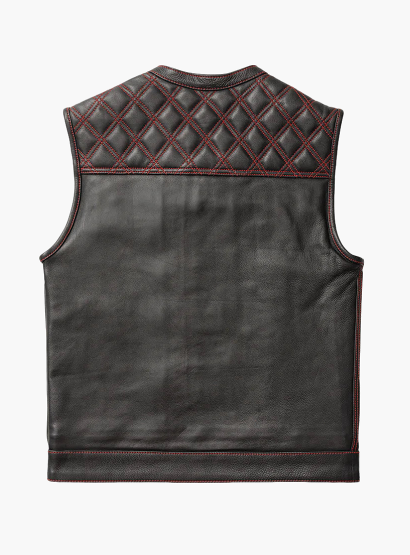 GCL Leather Club Vest w/t Red Lace