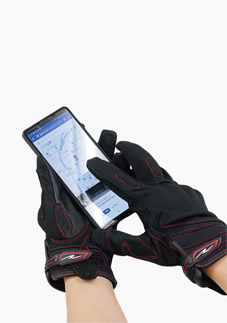 Light Motorcycle Gloves with Armour - Pink