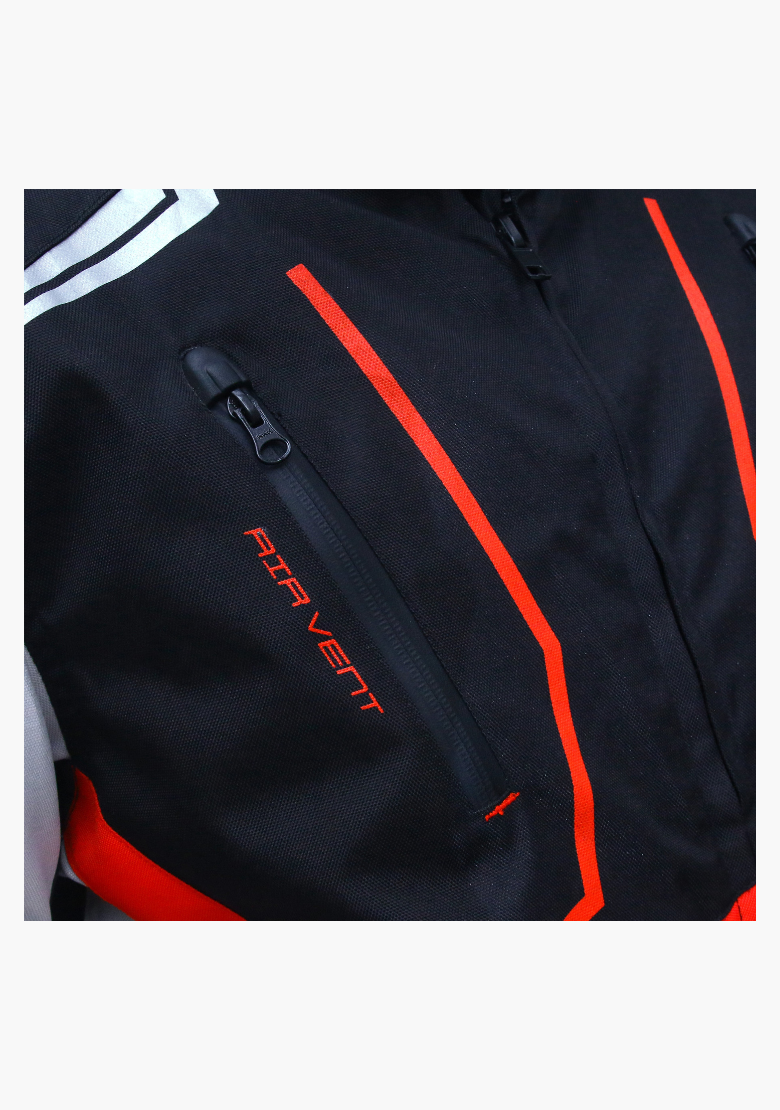 GCL Invader Armoured Motorcycle Textile Jacket Red