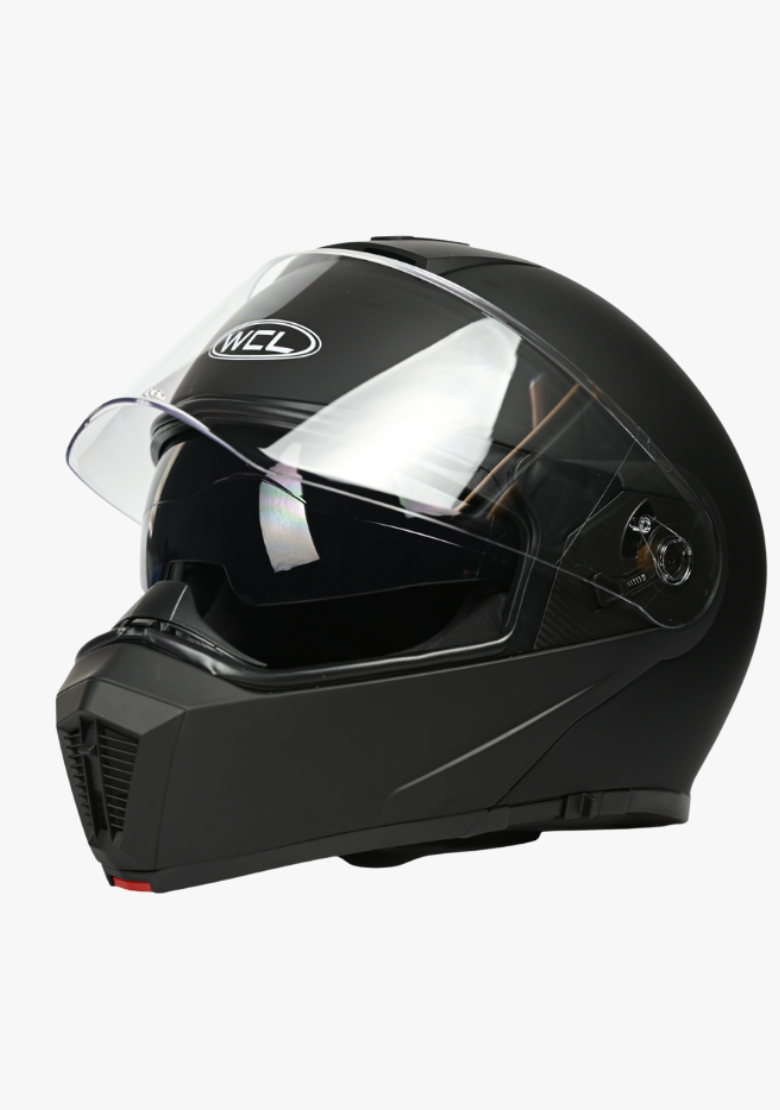 GCL 786 Modular Full Face Motorcycle AS/NZS approved Helmet with Double Lens Visor - Mattblack
