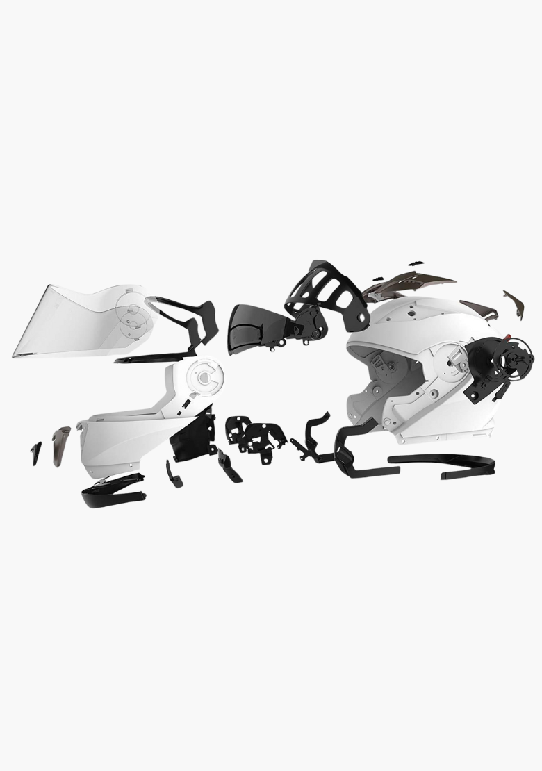 GCL Raider Full Face Motorcycle Helmet - Drop Down Tinted Visor, Quick Release Buckle, AS/NZS and ECE Approved  - Gloss Black