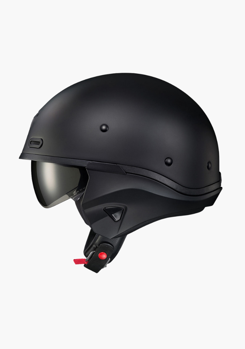 GCL 2 in 1 Striker Helmet with Removable Mask - Drop Down Tinted Visor, Quick Release Buckle, AS/NZS Approved - Glossblack
