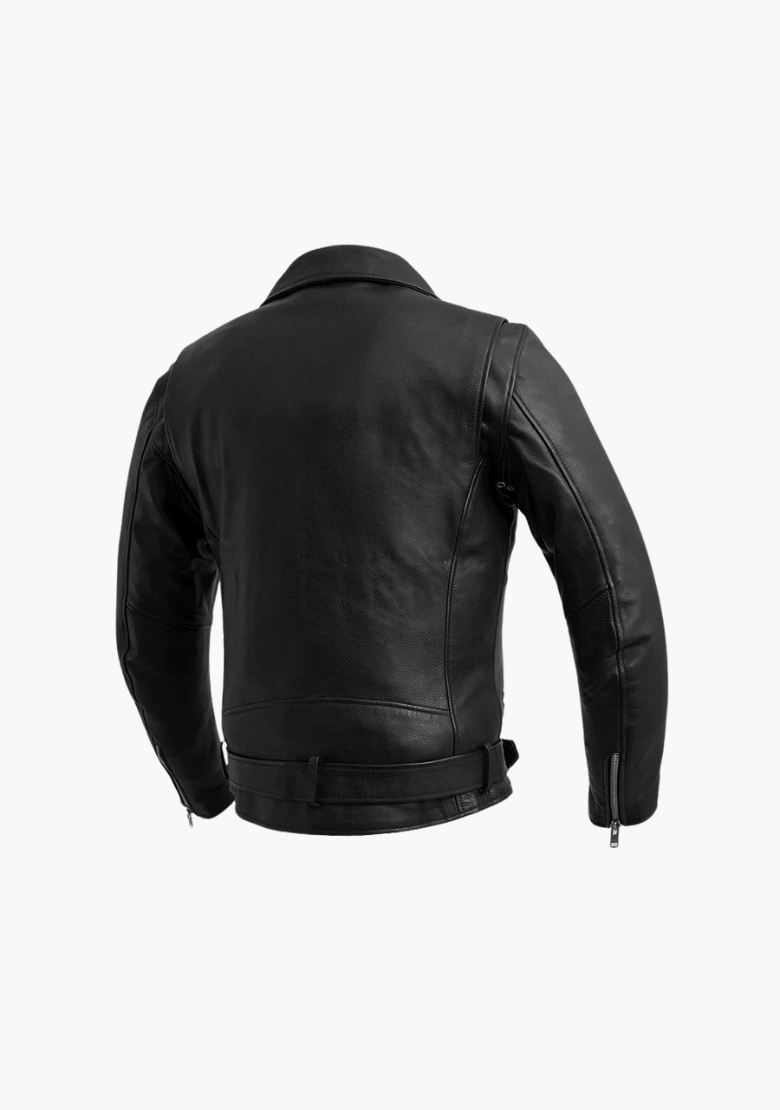 GCL Premium Leather Classic Brando Style Motorcycle Jacket