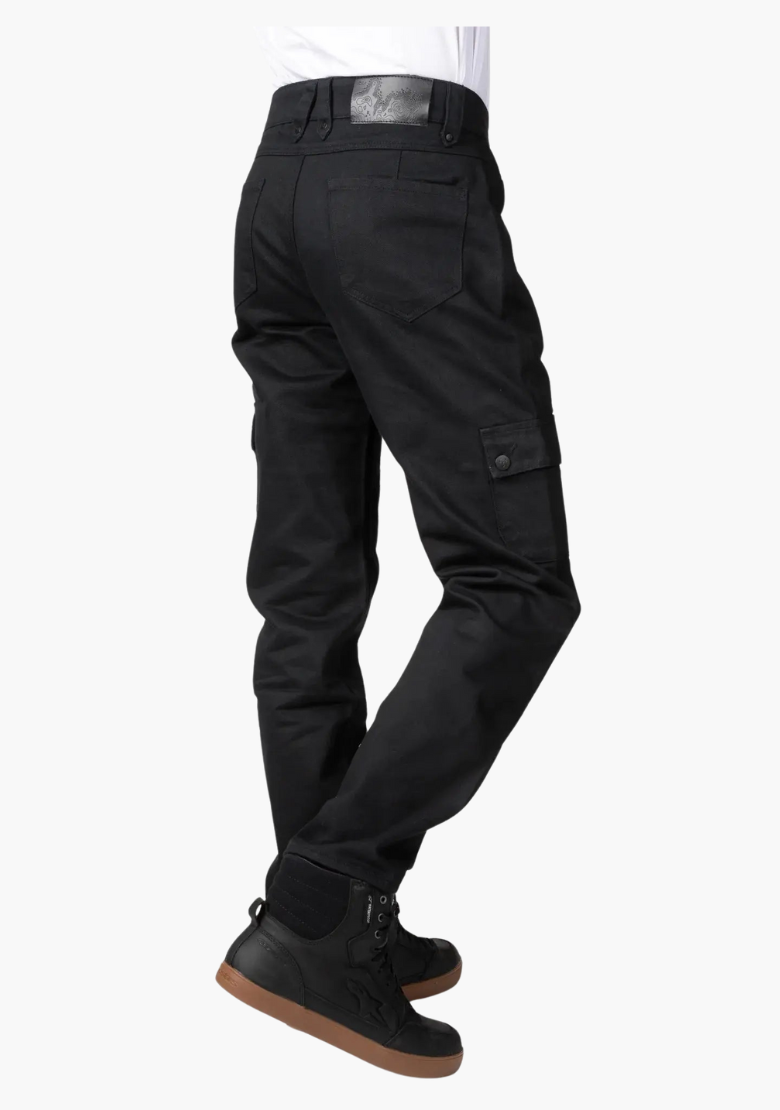 MENS TACTICAL RANGER BLACK EASY KEVLAR LINED RIDING PANTS - Bull-it X GCL