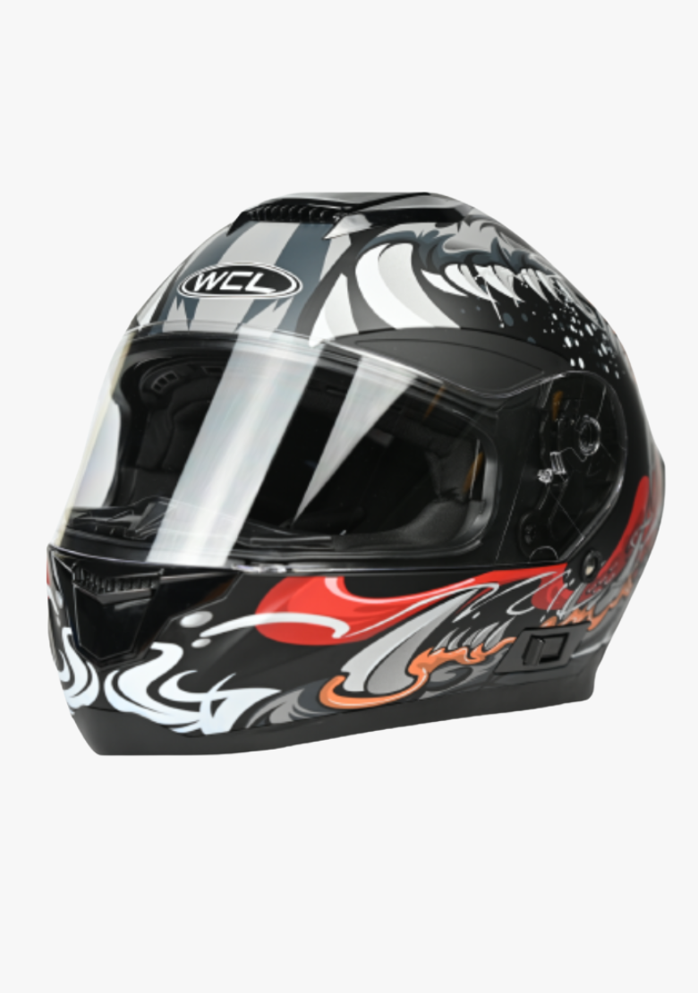 GCL Raider Full Face Motorcycle Helmet - Drop Down Tinted Visor, Quick Release Buckle, AS/NZS and ECE Approved - Matt Red