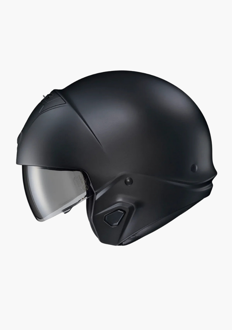 GCL 2 in 1 Striker Helmet with Removable Mask - Drop Down Tinted Visor, Quick Release Buckle, AS/NZS Approved - Glossblack