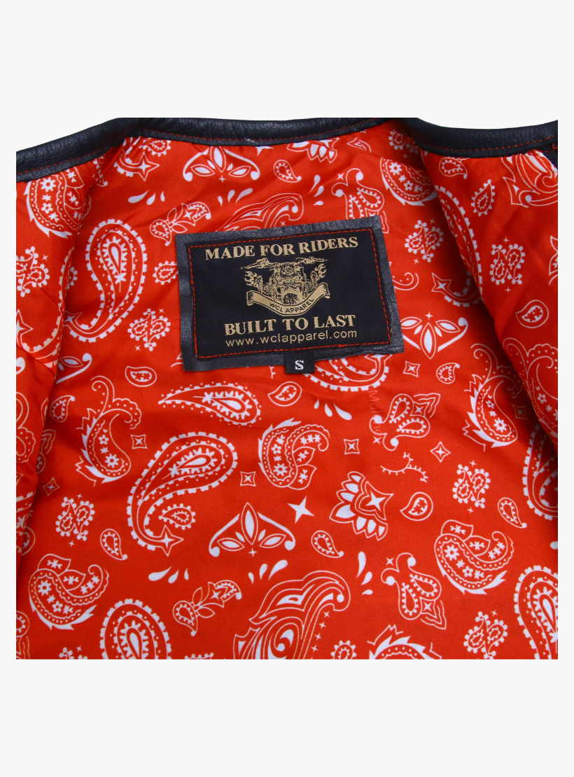 GCL Leather Club Vest w/t Red Lace