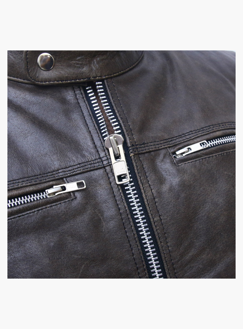 GCL Leather Scooter Style Motorcycle Jacket