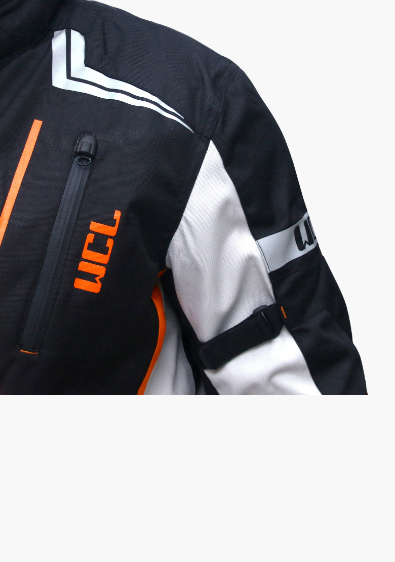 GCL Invader Armoured Motorcycle Textile Jacket - Orange