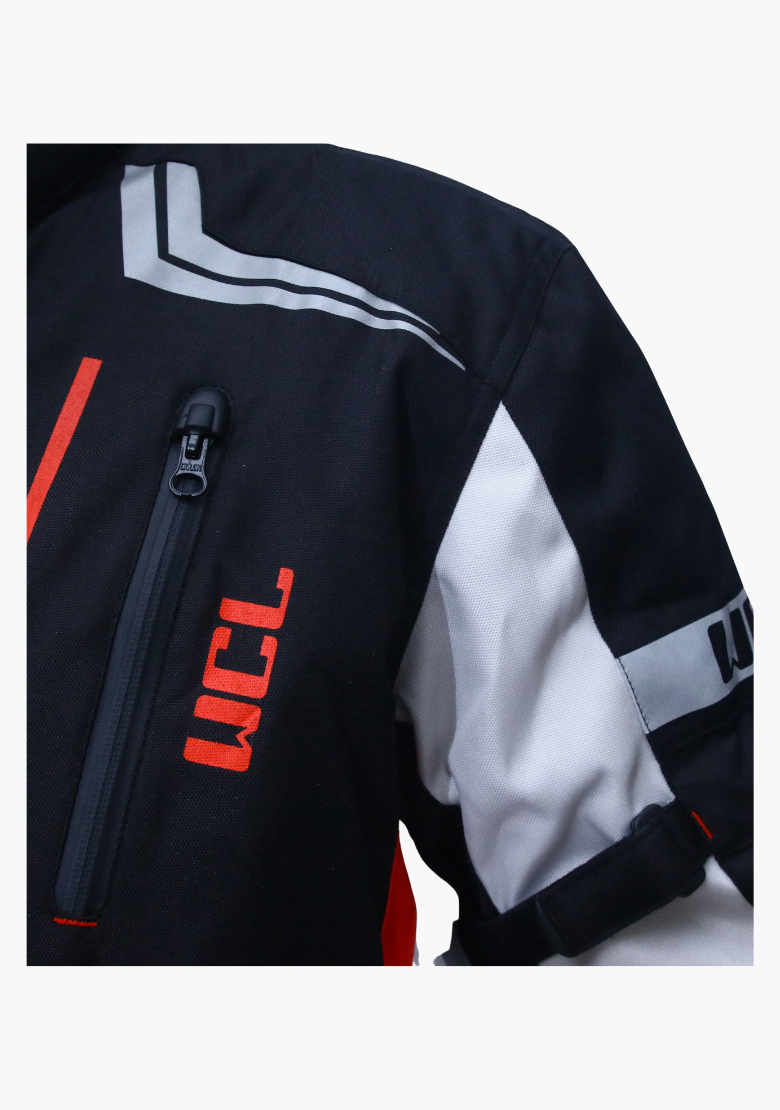 GCL Invader Armoured Motorcycle Textile Jacket Red