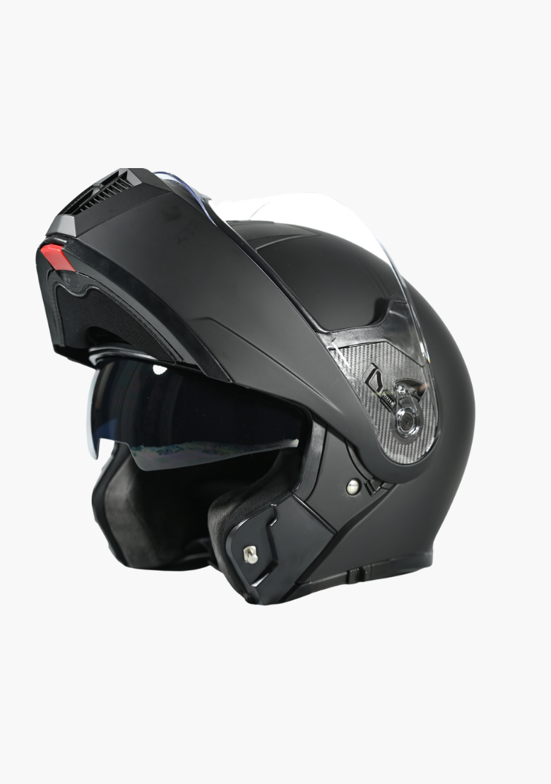 GCL 786 Modular Full Face Motorcycle AS/NZS approved Helmet with Double Lens Visor - Mattblack