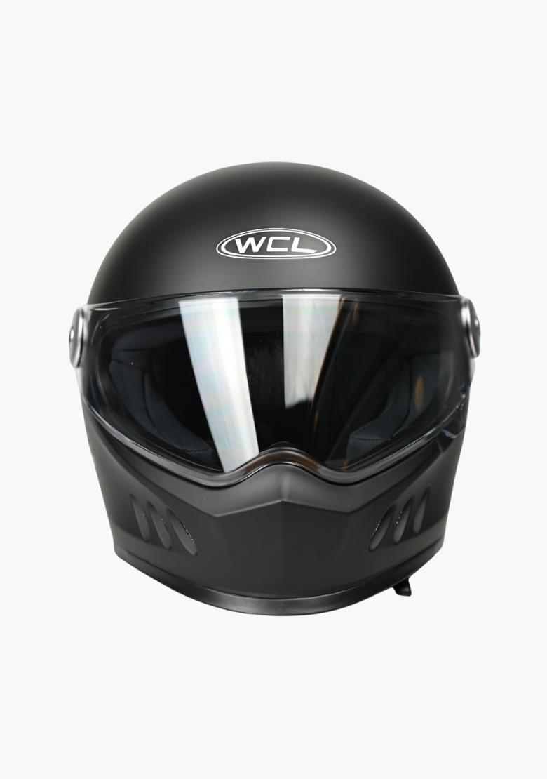 GCL 788 Full Face Motorcycle Helmet -  Quick Release Buckle, AS/NZS and ECE Approved - Mattblack