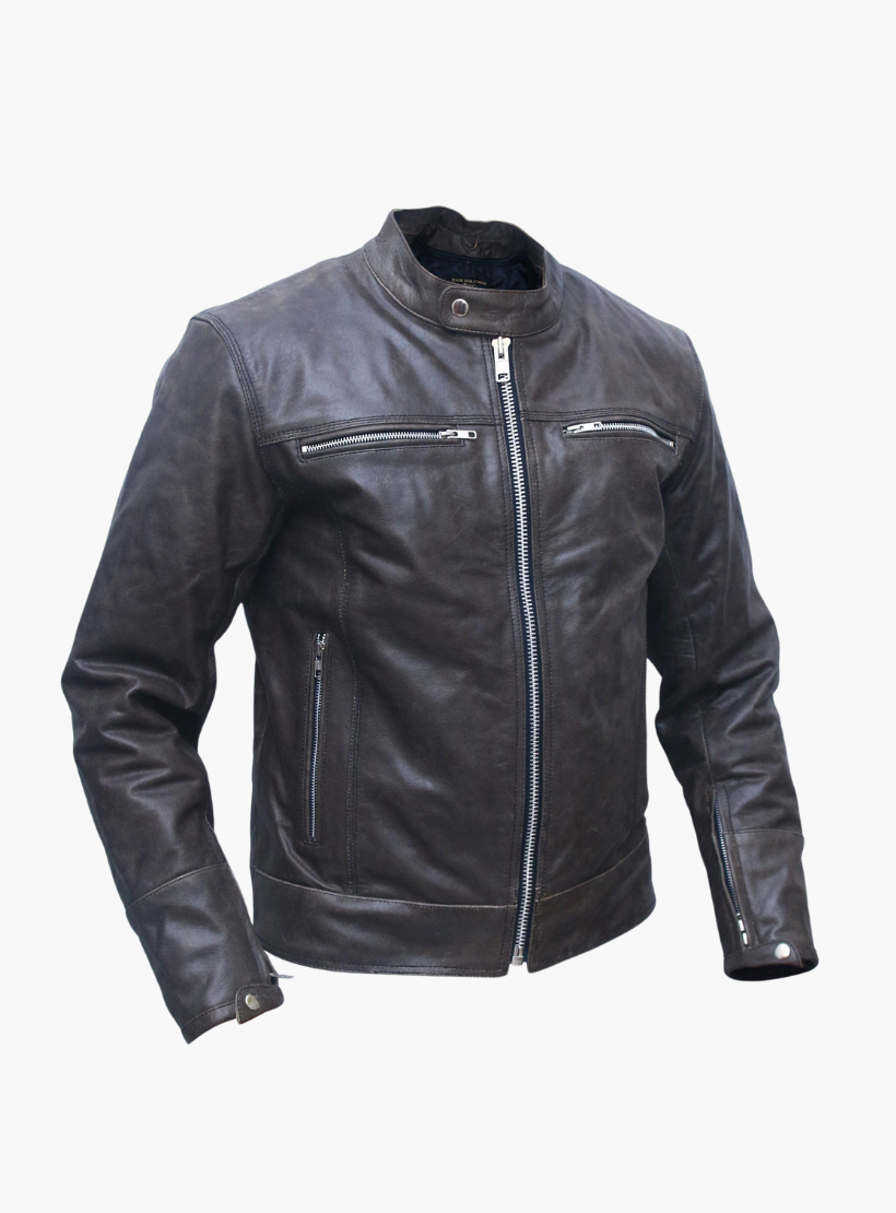 GCL Leather Scooter Style Motorcycle Jacket