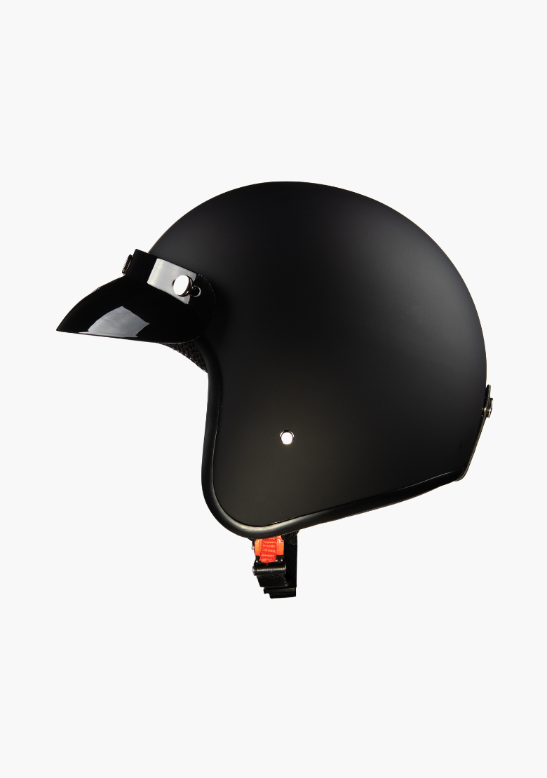 GCL Classic 3/4 Style Motorcycle Helmet Matte Black