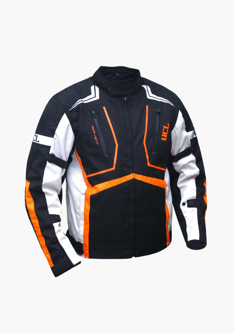 GCL Invader Armoured Motorcycle Textile Jacket - Orange