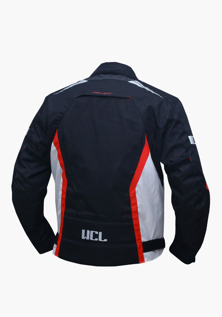 GCL Invader Armoured Motorcycle Textile Jacket Red