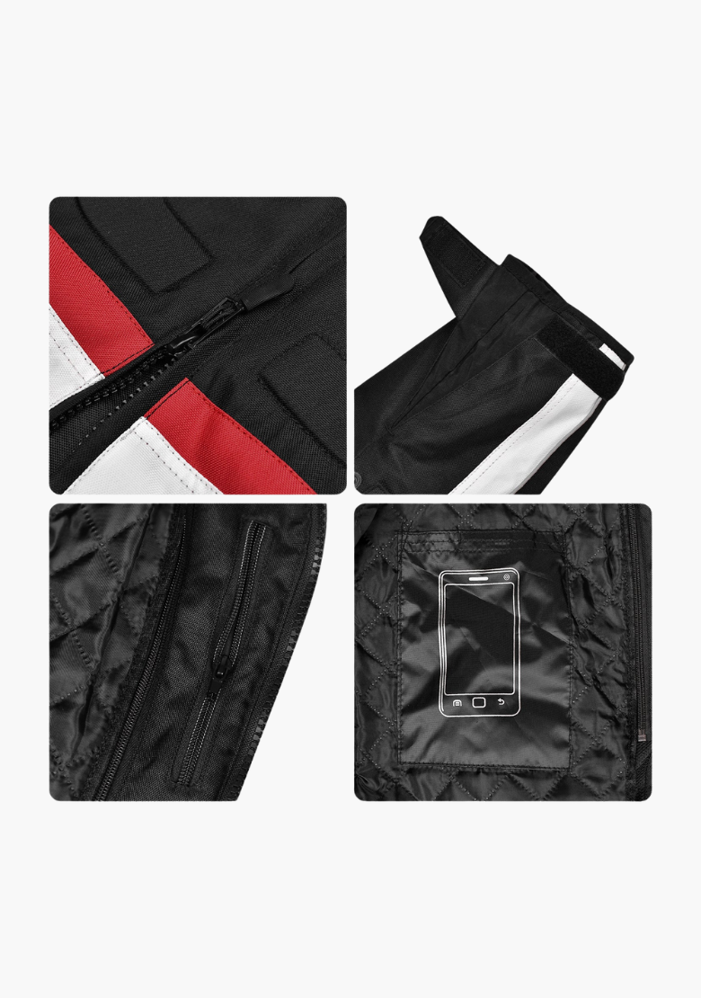 GCL Conqueror Armoured Motorcycle Textile Jacket - Red