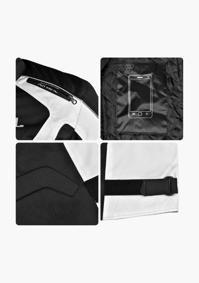 GCL Conqueror Armoured Motorcycle Textile Jacket - Grey