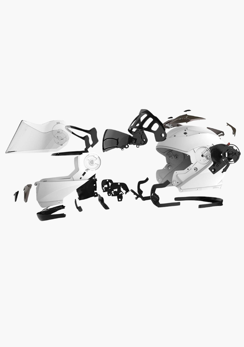 GCL 2 in 1 Striker Helmet with Removable Mask - Drop Down Tinted Visor, Quick Release Buckle, AS/NZS Approved - Mattblack