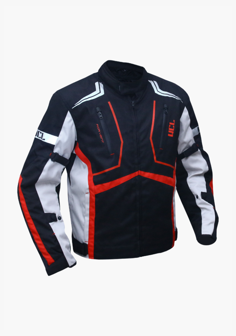 GCL Invader Armoured Motorcycle Textile Jacket Red